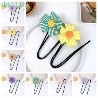 Shanlin ที่ม้วนผมหางม้า ตาข่าย ลายดอกไม้ มองไม่เห็น อุปกรณ์เสริม สําหรับจัดแต่งทรงผมเด็ก