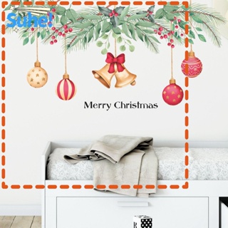 Suhe สติกเกอร์โปสเตอร์ ลาย Merry Christmas สําหรับตกแต่งผนังบ้าน