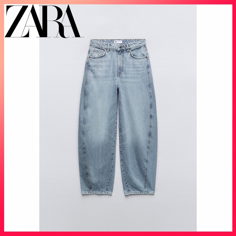Zara ใหม่ TRF กางเกงยีนส์ ขากลาง ผู้หญิง