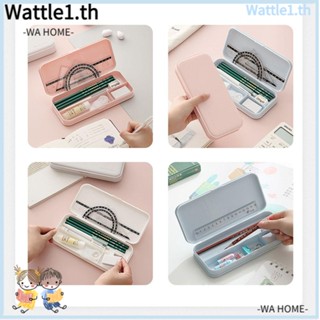 Wttle กล่องเก็บเครื่องเขียน ดินสอ สีพื้น สําหรับนักเรียน