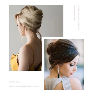 รูปร่าง U ถักบิดส้อมคลิปผมหยิก / หวี Hairpin สไตล์เกาหลี / ติดผมทนทานง่ายๆ อุปกรณ์เสริมผม / เครื่องมือสไตล์แฟชั่นผู้หญิง