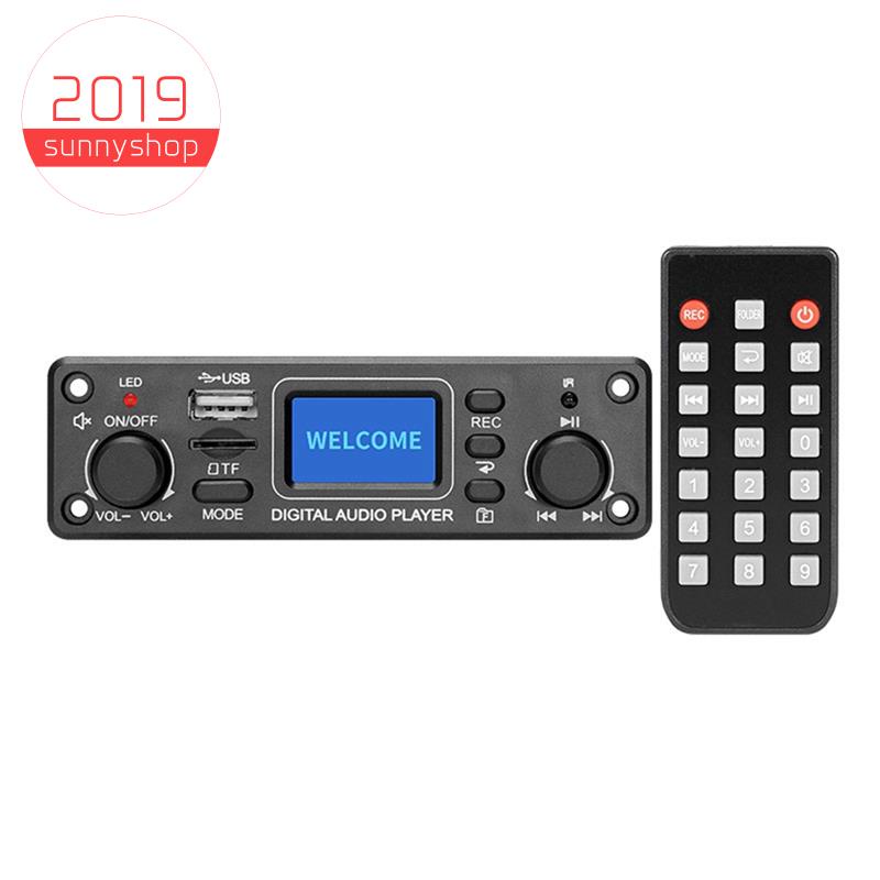 [sunnyshop2019] บอร์ดถอดรหัสเครื่องเล่นเพลงดิจิทัล LCD USB SD BT FM 128X64 จุด TPM119B