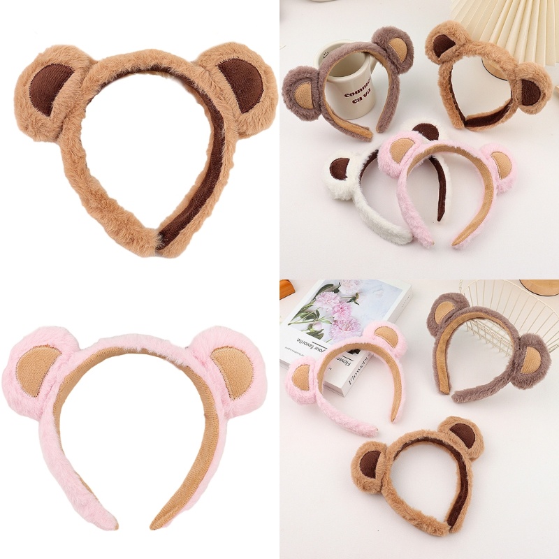 PC ที่คาดผมหมีน่ารักสําหรับผู้หญิงสาวตุ๊กตาการ์ตูน Hairband คอสเพลย์ปาร์ตี้เครื่องแต่งกาย