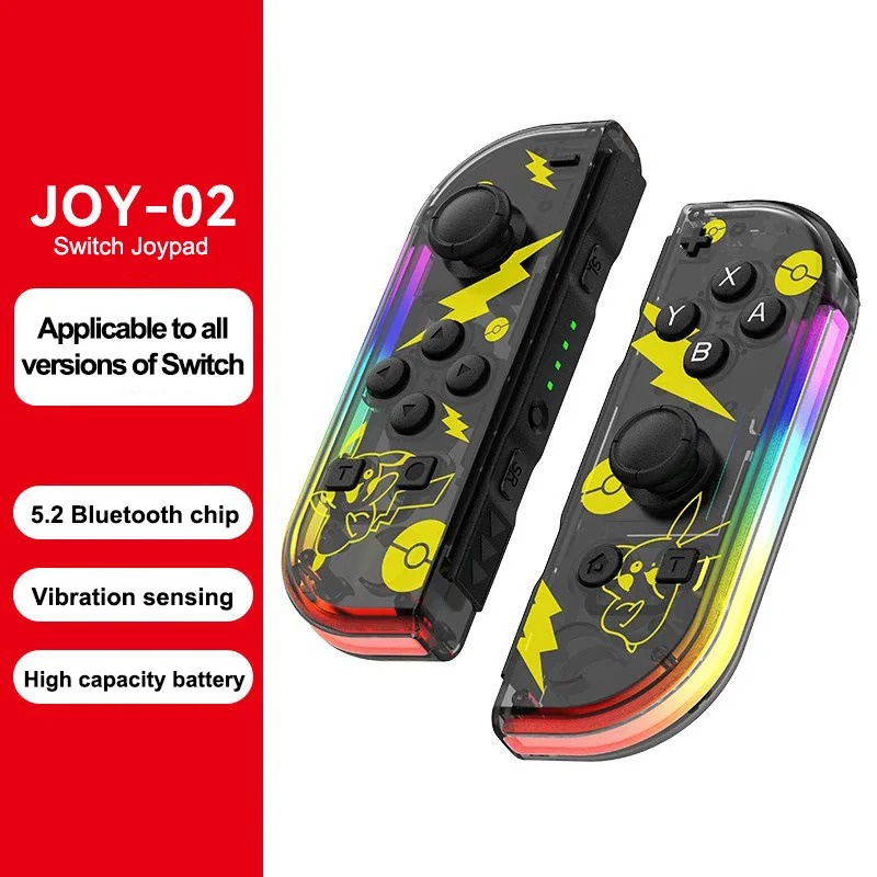 จอยแพดควบคุมเกมไร้สาย JoyCon (L/R) สําหรับ Nintendo Switch & Switch Oled / Lite Gamepad พร้อมสายรัดควบคุม L&R Sensor Joypad