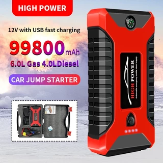 Jump Starter จั๊มสตาทรถยนต์ 99800mAh แบตเตอรี่กู้ภัยพกพาได้ จั๊มสตาร์ท เครื่องชาร์จรถยนต์แบบพกพา อุปกรณ์ช่วยสตาร์ทรถยนต์