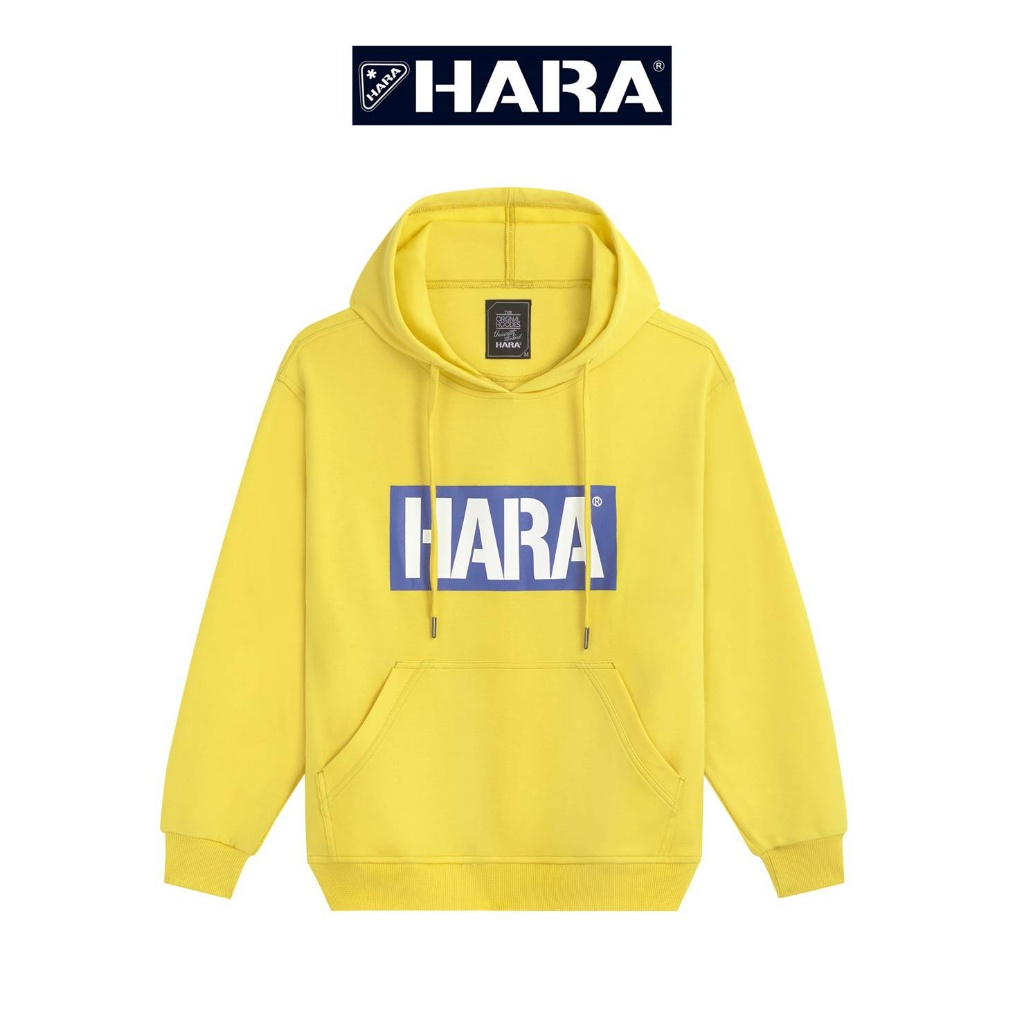 [ส่งฟรี] Hara ฮาร่า ของแท้ เสื้อกันหนาว เสื้อหนาวสวมหัว สกรีนลาย Cotton 100% คุณภาพดี ผ้ายืดใส่สบาย