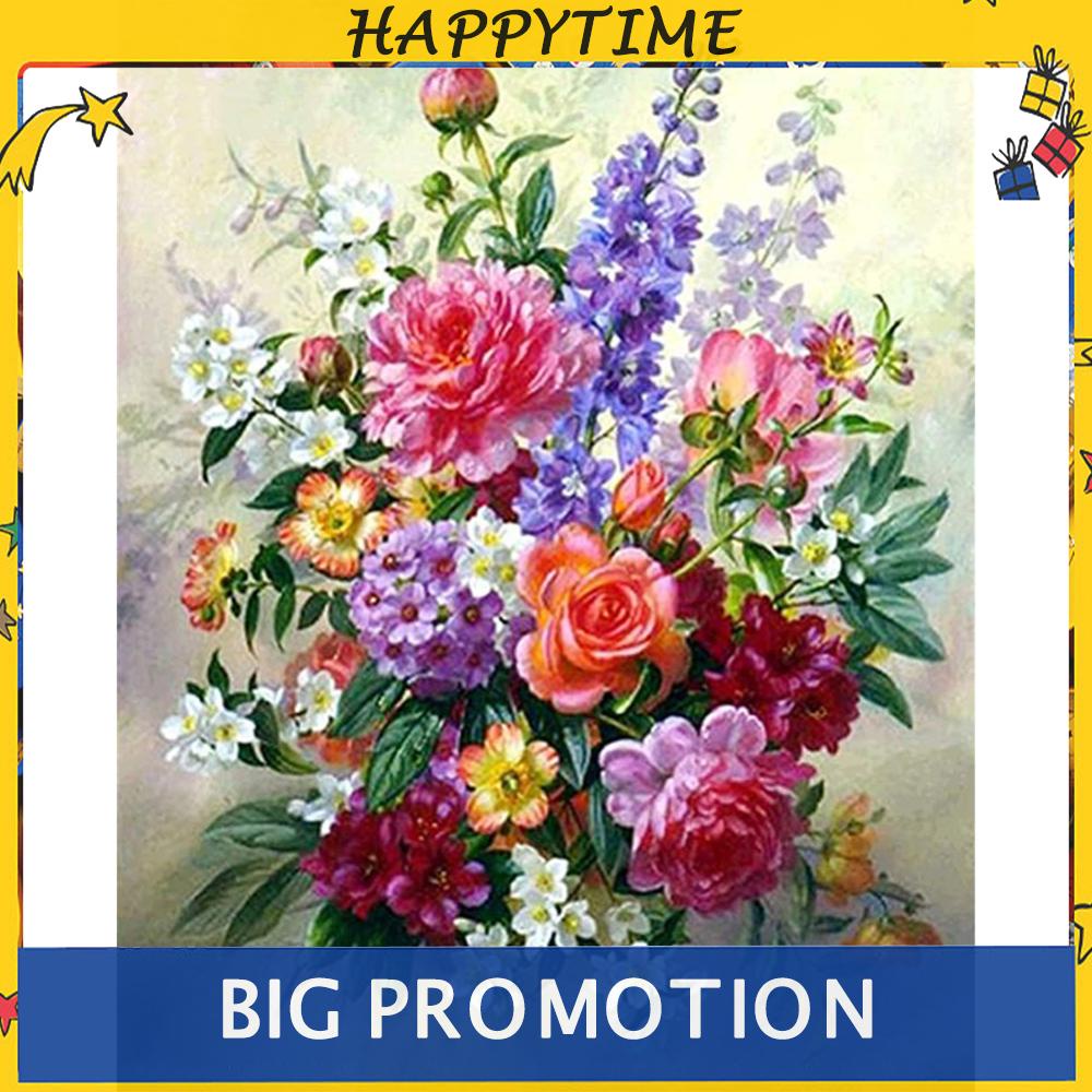 ชุดปักครอสสติตช์ 11CT 3 เส้น รูปดอกไม้ DIY