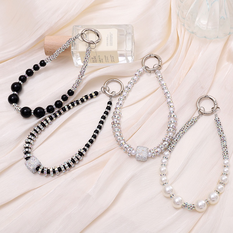 แฟชั่น All-Match Hand-Beaded แฟชั่นโทรศัพท์มือถือจี้ Lanyard CHAIN Anti-Lost CHAIN Rhinestone เครื่องประดับจี้หรูหรา High-End เคสโทรศัพท์