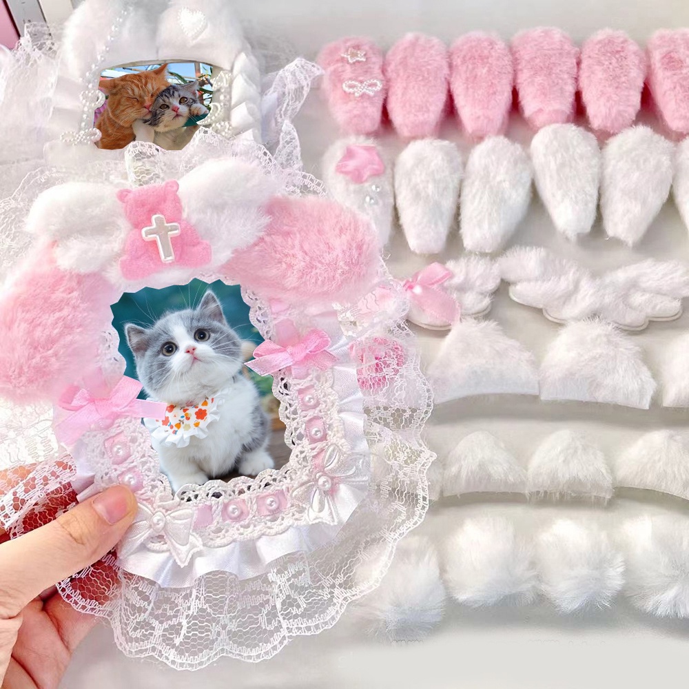 10 ชิ้น / ถุง ตุ๊กตาหู บ้าน ถอดรหัส แฮนด์เมด การ์ดตกแต่ง ห่อของขวัญ DIY การ์ตูนน่ารัก