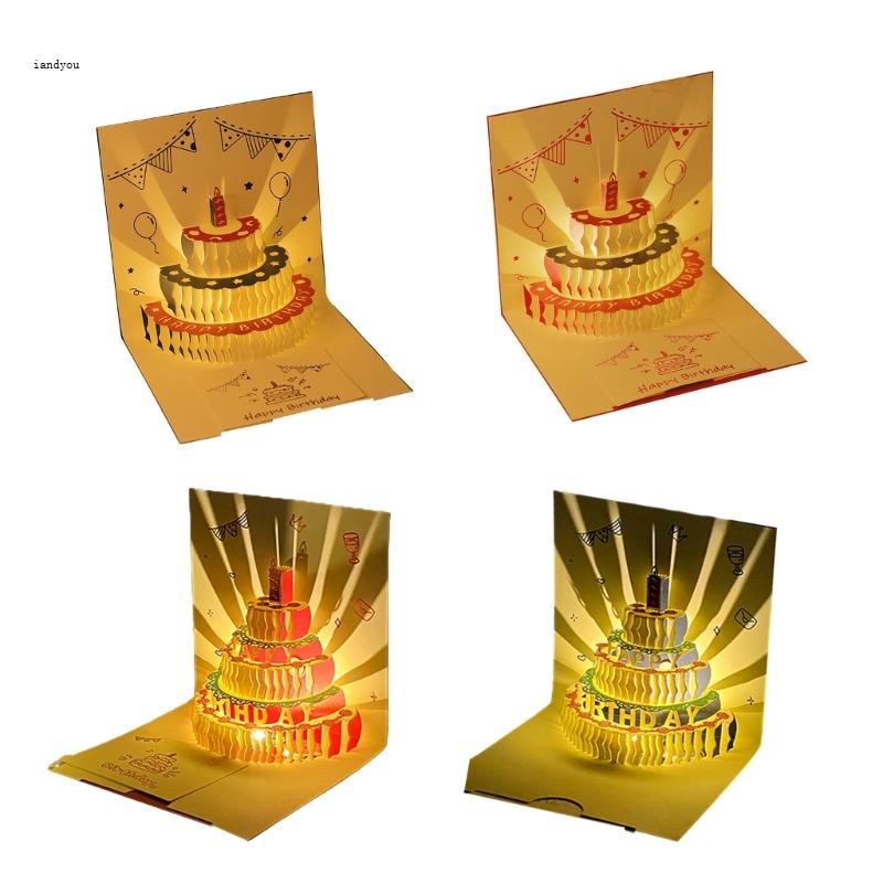 การ์ดอวยพรวันเกิด 3 มิติ พร้อมเพลง และการ์ดอวยพรแสง สําหรับทุกโอกาส