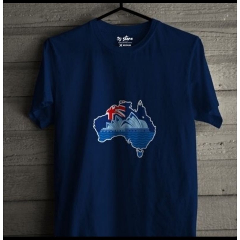 แฟชั่น Kaos เสื้อยืด jalan jalan Australia Sydney (พร้อมส่ง 5xl)