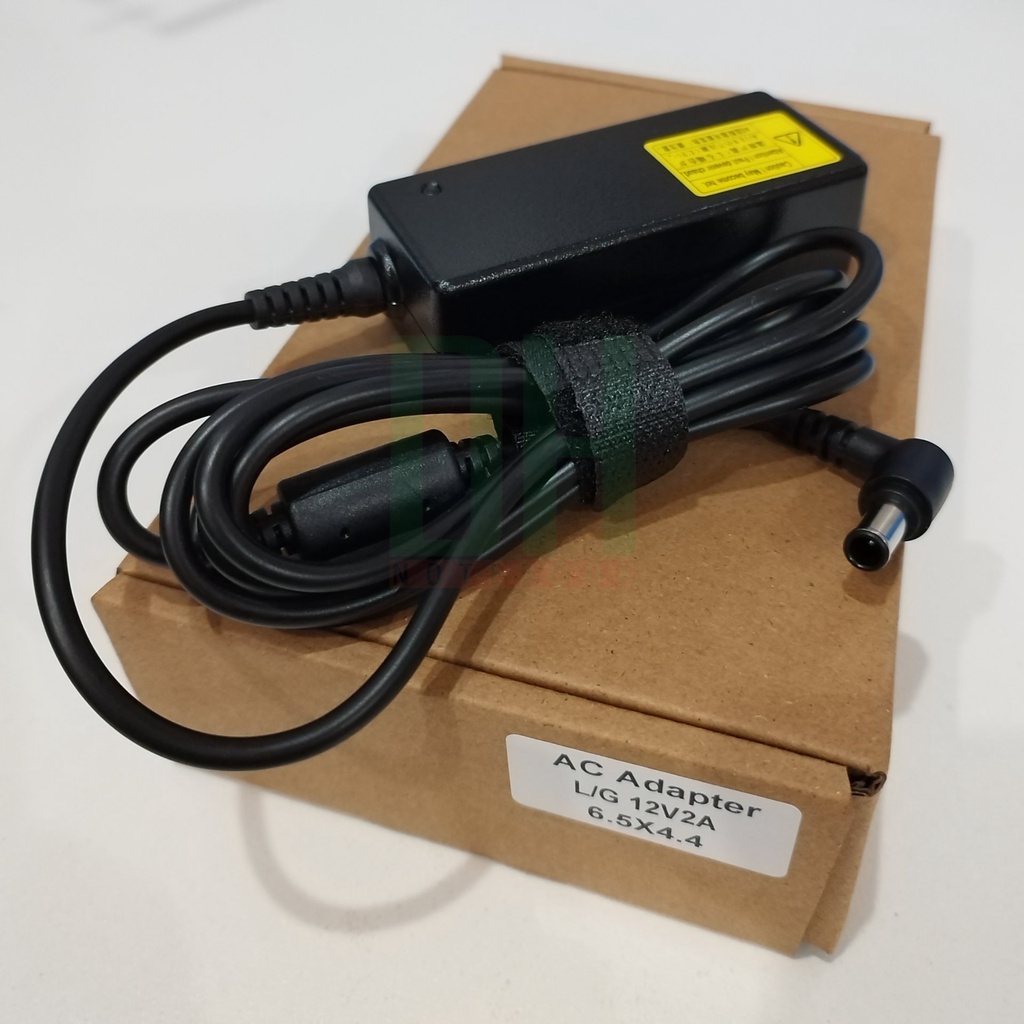 อะแดปเตอร์จอมอนิเตอร์ สายชาร์จ แหล่งจ่ายไฟ ปลั๊กจอ LG Flatron PC Monitor Monitor Charger Adapter 12V 2A 6.5*4.4