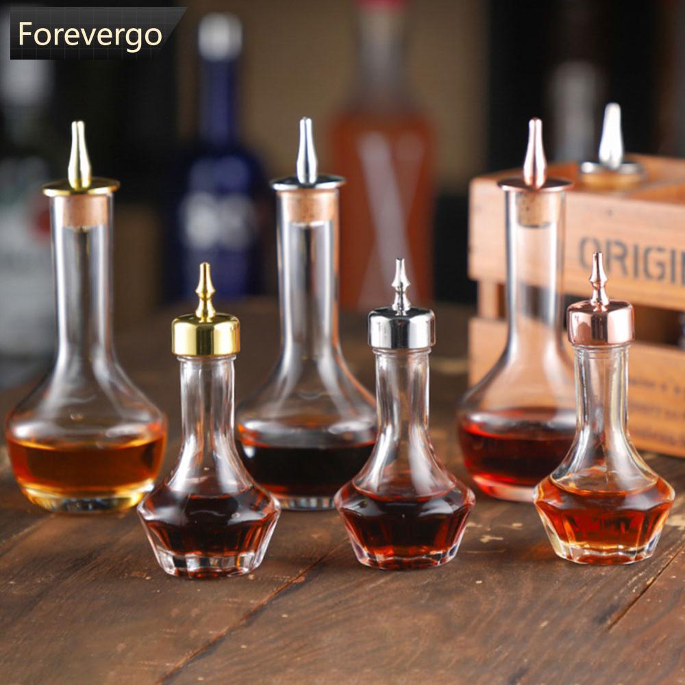 Forevergo ขวดค็อกเทล พร้อมฝาปิดสเตนเลส สไตล์วินเทจ 30 มล. 50 มล. 90 มล. 100 มล. H3W6