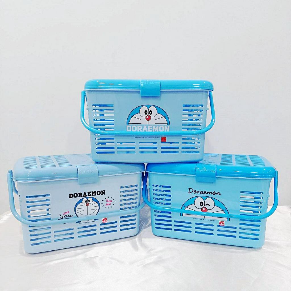ตะกร้า ใส่ผ้า ใส่ของ อเนกประสงค์มีหูหิ้ว โดเรม่อน การ์ตูน พลาสติกหนา ตะกร้าเตรียมคลอด เด็กอ่อน ลิขสิทธิ์แท้ - รูปที่ 2