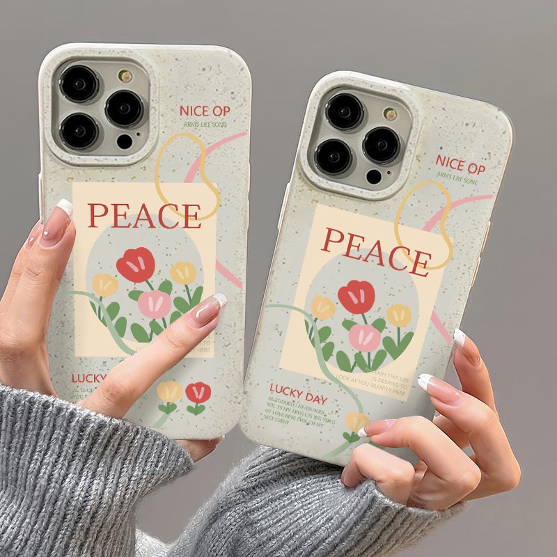 ดูเดิลดอกไม้ เคสโทรศัพท์มือถือป้องกันการล่มสลาย For iPhone 11 14 15 12 13 Pro Max 6 7 8 Plus XS Max XR Silicone Case