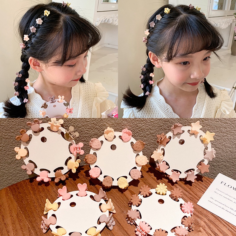 10 ชิ ้ น/ชุดกระต ่ ายน ่ ารักเด ็ กทารกผมกรงเล ็ บการ ์ ตูนมินิดอกไม ้ Crown Star เด ็ กวัยหัดเดินเด ็ กคลิปผมอุปกรณ ์ เสริมผม
