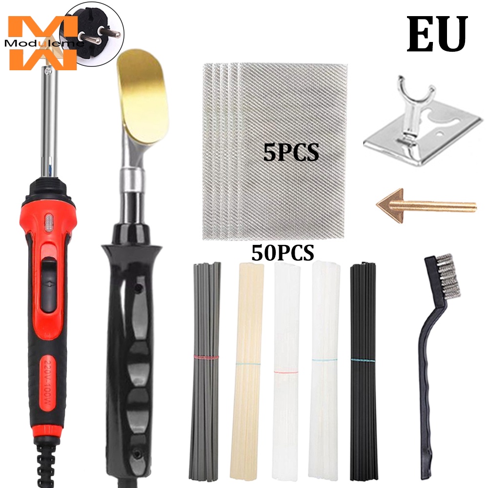 Eu AC220-240V/US AC110-120V 100W/50W เหล็กเชื่อมพลาสติกเชื่อมชุดซ่อมสําหรับรถกันชน Dashboard Kayak Canoe ซ่อม