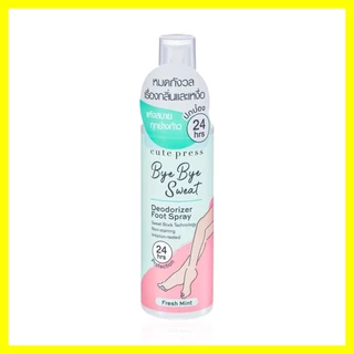 Cute Press Bye Bye Sweat Deodorizer Foot Spray 100ml คิวท์เพรส สเปรย์ฉีดเท้าสูตรพิเศษ.