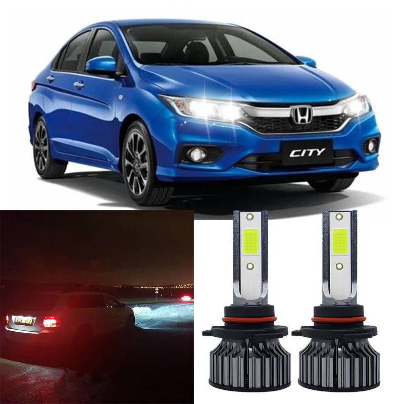 2 PC สีขาว LED 6000K P1 หลอดไฟ NW ชุดไฟหน้าสําหรับ Honda City 2008-2014 (โคมไฟหัว)