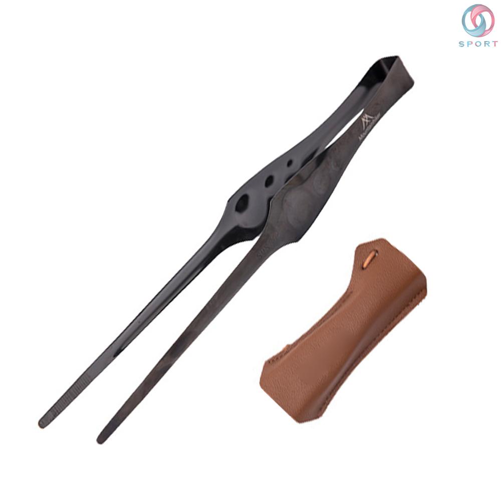 Compact Stainless Steel Food Tongs for Travelling and Camping