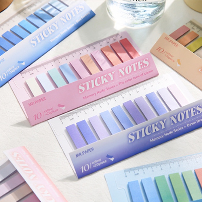 Cdaily|สติกเกอร์กระดาษโน้ต สีโมแรนดี้ สําหรับติดตกแต่ง