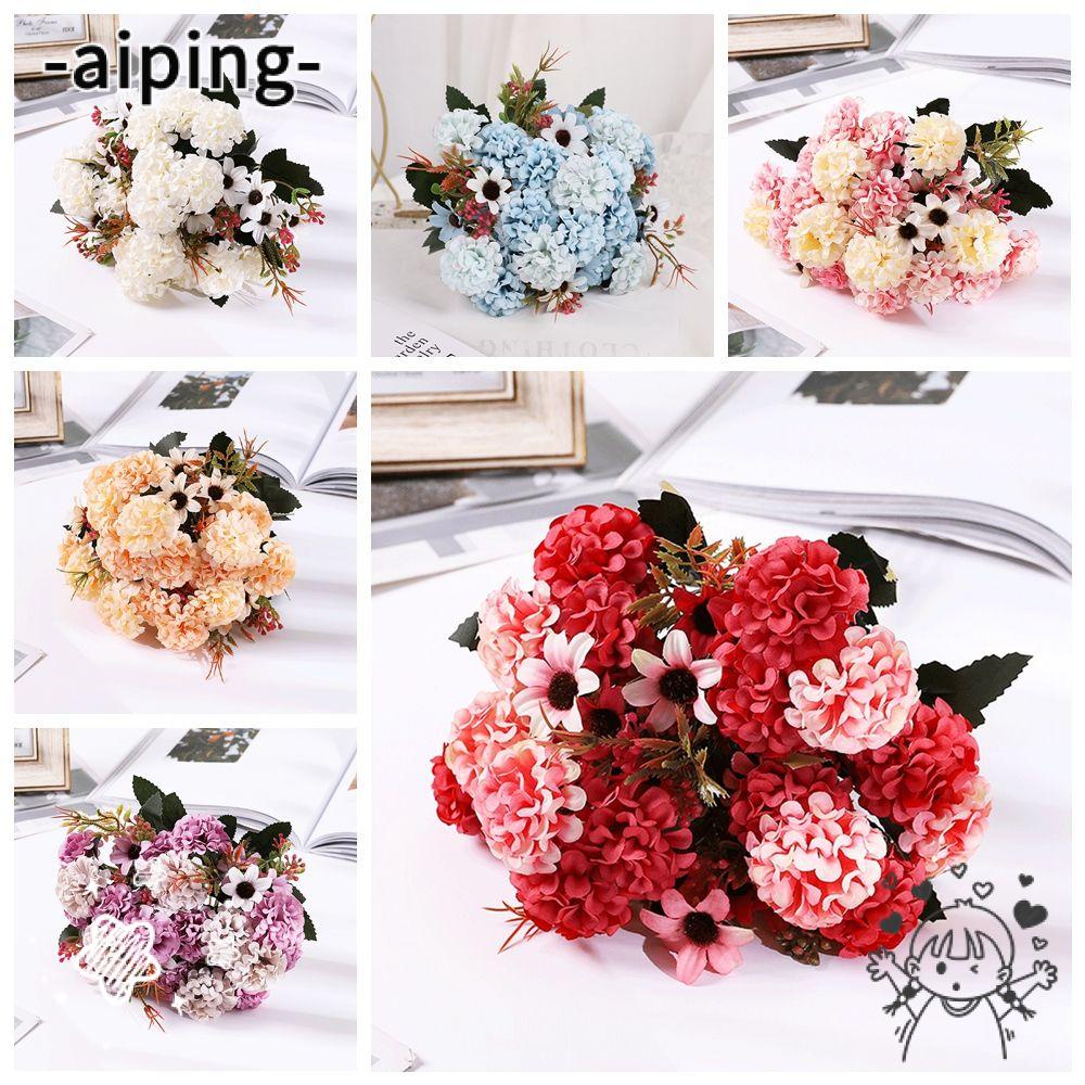 Aiping ดอกกุหลาบประดิษฐ์ ผ้าไหม สไตล์เรโทร สําหรับตกแต่งบ้าน งานแต่งงาน DIY