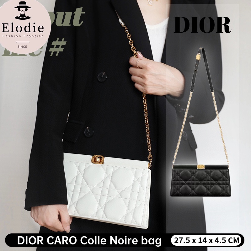 DIOR CARO Colle Noire bag Dior Detachable Clutch Ladies Chain กระเป๋าสะพายไหล่