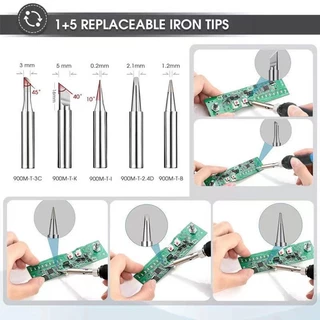 15 ชิ้น 60W ปรับอุณหภูมิได้ จอแอลซีดีหัวแร้งไฟฟ้า ปั๊มเครื่องมือเชื่อม หัวแร้งบัดกรี