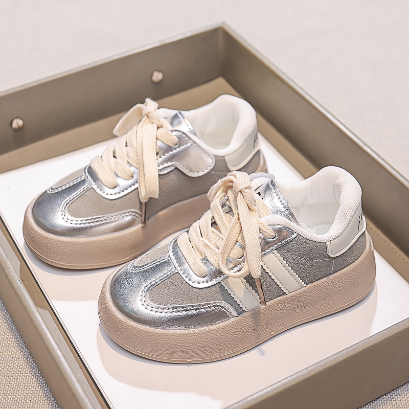 รองเท้าผ้าใบลําลอง แบบนิ่ม แบบผูกเชือก เข้ากับทุกการแต่งกาย แฟชั่นฤดูใบไม้ผลิ และฤดูใบไม้ร่วง สําหรับเด็กผู้หญิง และเด็กผู้ชาย 2023