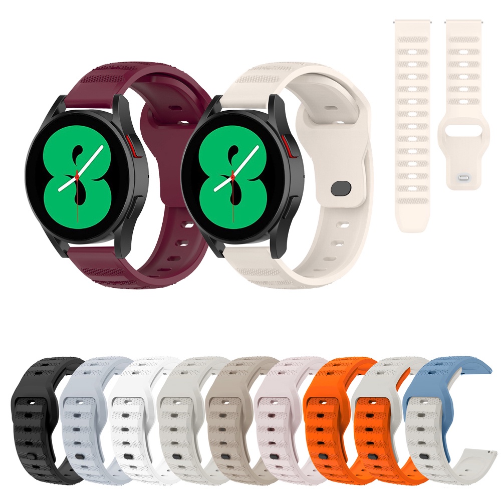 สายซิลิโคนสําหรับ Samsung Galaxy นาฬิกา FE 7 6 5 4/Active 2 /Watch5 Pro/Watch6/watch4 classic 42 มม.46 มม.40 มม.44 มม.43 มม.47 มม.สายรัดข้อมือสร้อยข้อมือกีฬานาฬิกา