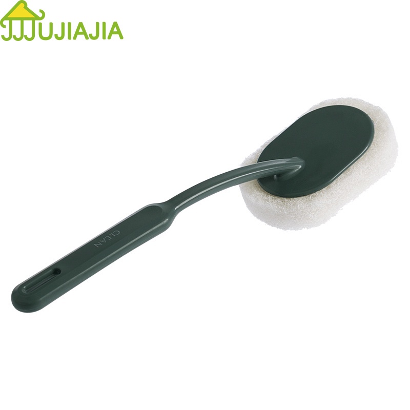 Jujiajia แปรงฟองน้ํา ด้ามจับยาว แบบหนา สําหรับทําความสะอาด  ผนังห้องน้ํา ม้แปรงขัดห้องน้ำ (ด้ามจับยาว)  ทำความสะอาดง่าย แห้งไว้ ล้างห้องน้ำ ไม้ขัดห้องน้ำ