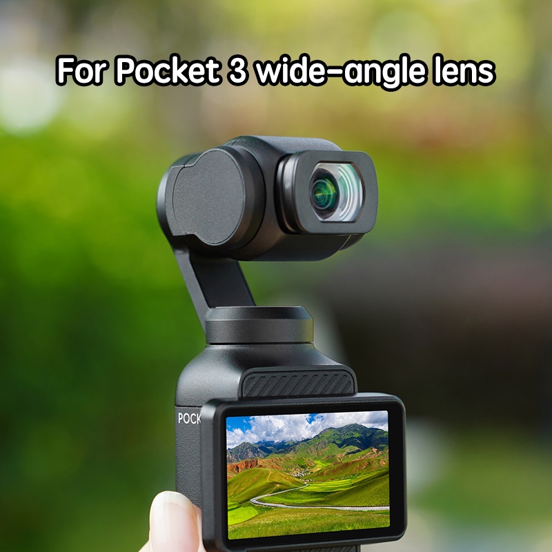 สําหรับ DJI OSMO POCKET 4/3 เลนส์มุมกว้าง ฟิลเตอร์ขยับขยาย: มุมมองแบบขยายภายนอก: อุปกรณ์เสริมเลนส์ Osmo Pocket 3