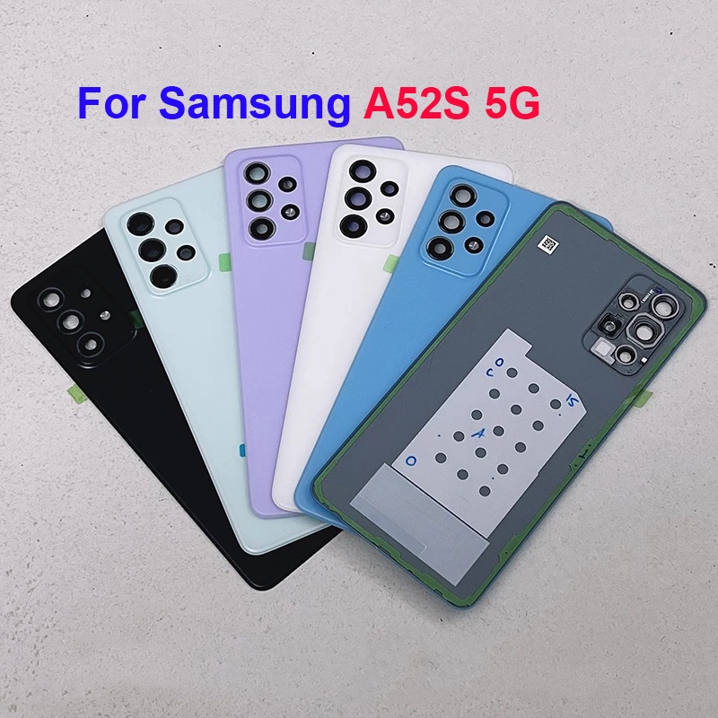 สําหรับ Samsung Galaxy A52S 5G ฝาหลังแบตเตอรี่กรอบพร้อมกาวและเลนส์กล้อง