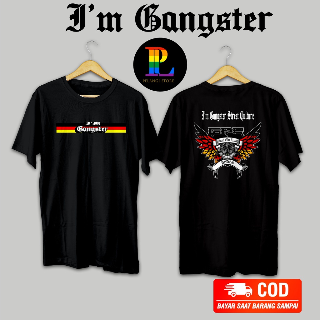 ไฟ! เสื้อยืด ลายธงสตรีท im gangster kaos GBR GRAB ON ROAD