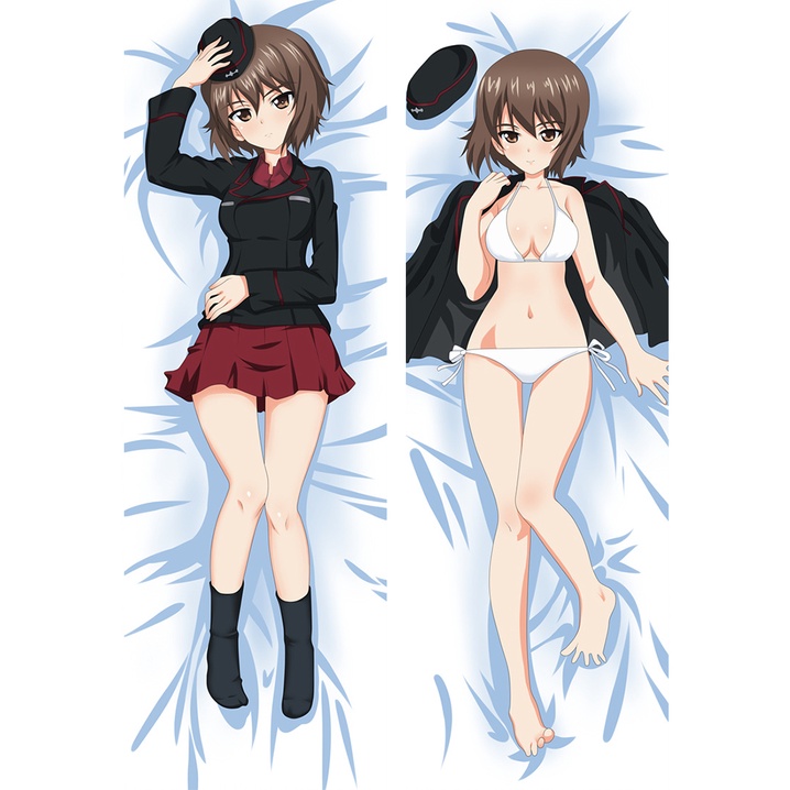 ปลอกหมอน ลายอนิเมะ Girl und Panzer Maho Nishizumi Dakimakura ขนาด 50*150 60*180 ซม.