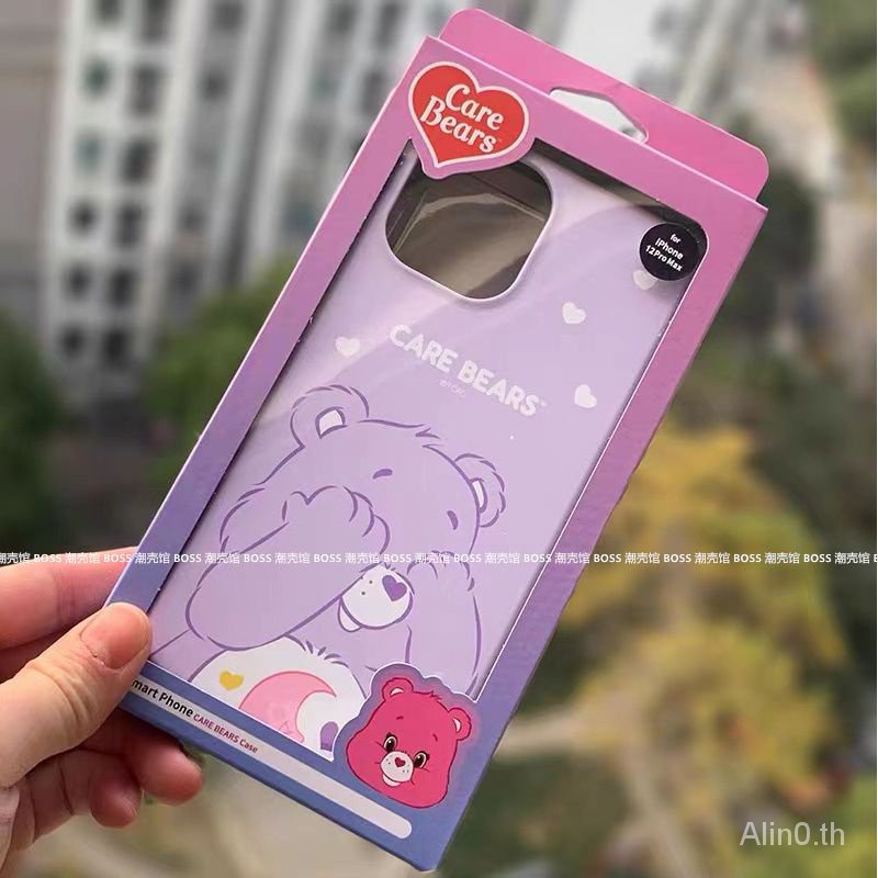 เคสโทรศัพท์มือถือแบบแข็ง กันกระแทก ลายหมีสายรุ้งน่ารัก สไตล์เกาหลี สร้างสรรค์ สําหรับ iPhone 7 8 Plus x xs xr xsmax 11 12 13 14 15 Pro max