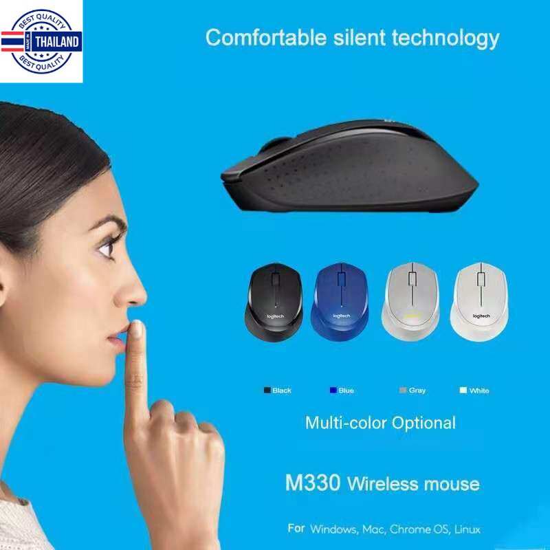 Logitech M330 Wireless Mouse Silent Mouse with 2.4GHz USB 1000DPI Optical Mouse for Office Home Using PC/Laptop Mouse