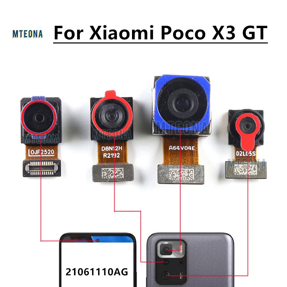 แท้ อะไหล่โมดูลกล้องเซลฟี่ ด้านหน้า และหลัง สําหรับ Xiaomi Poco X3 GT 21061110Ag