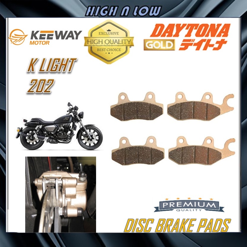 ผ้าเบรกแผ่นดิสก์ KEEWAY K LIGHT 202 คุณภาพสีทอง