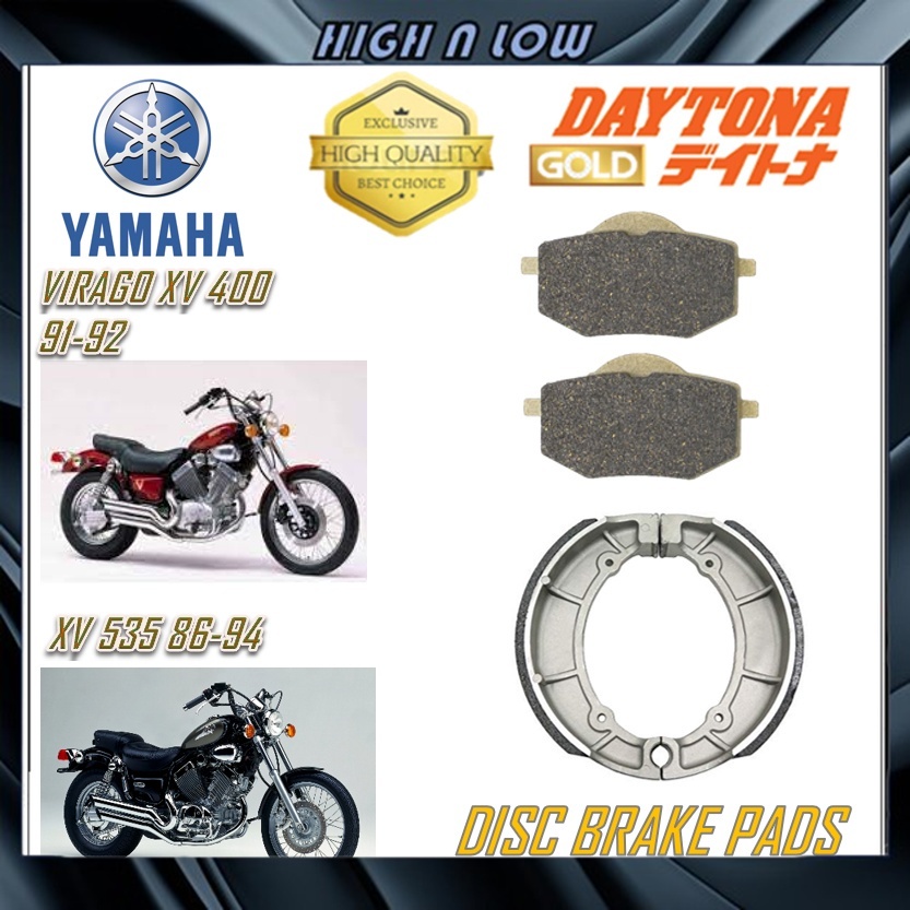 ผ้าเบรคหลัง YAMAHA VIRAGO XV400 91-92 VIRAGO XV535 86-94 GOLD QUALITY