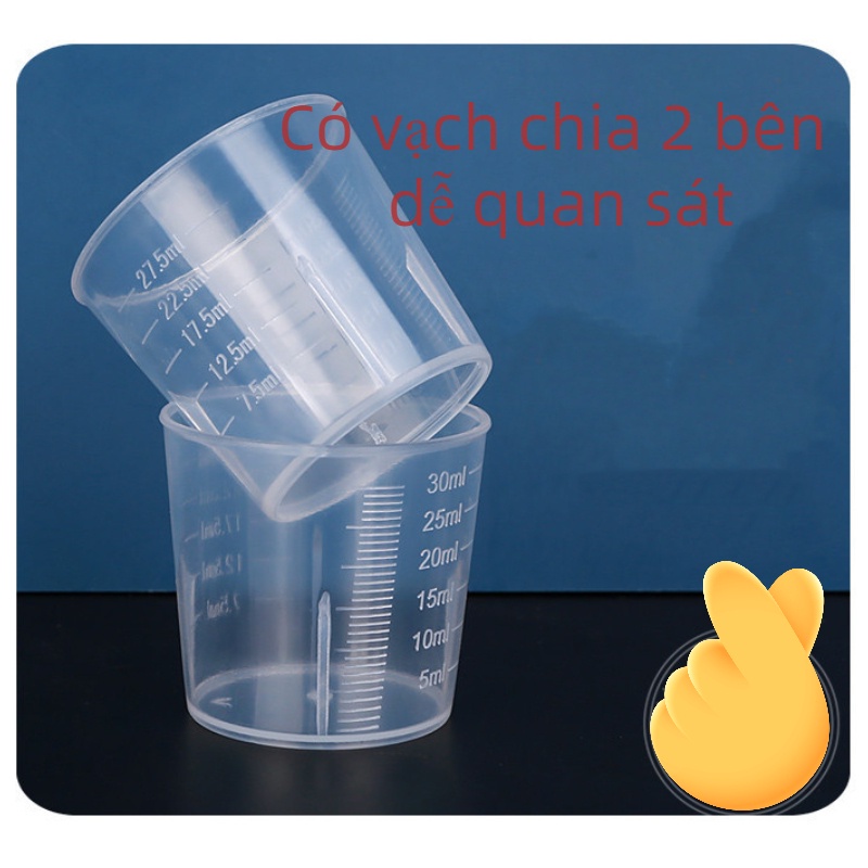 ชุดถ้วยตวงพลาสติก 10 ชิ้น ถ้วยตวงพลาสติก 100ml, 50ml, 30ml-SU888