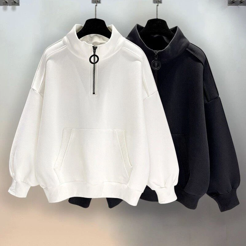 MNO.9 Polo 850 เสื้อโปโลชาย สีล้วน คอซิป คอสูง สไตล์อเมริกัน