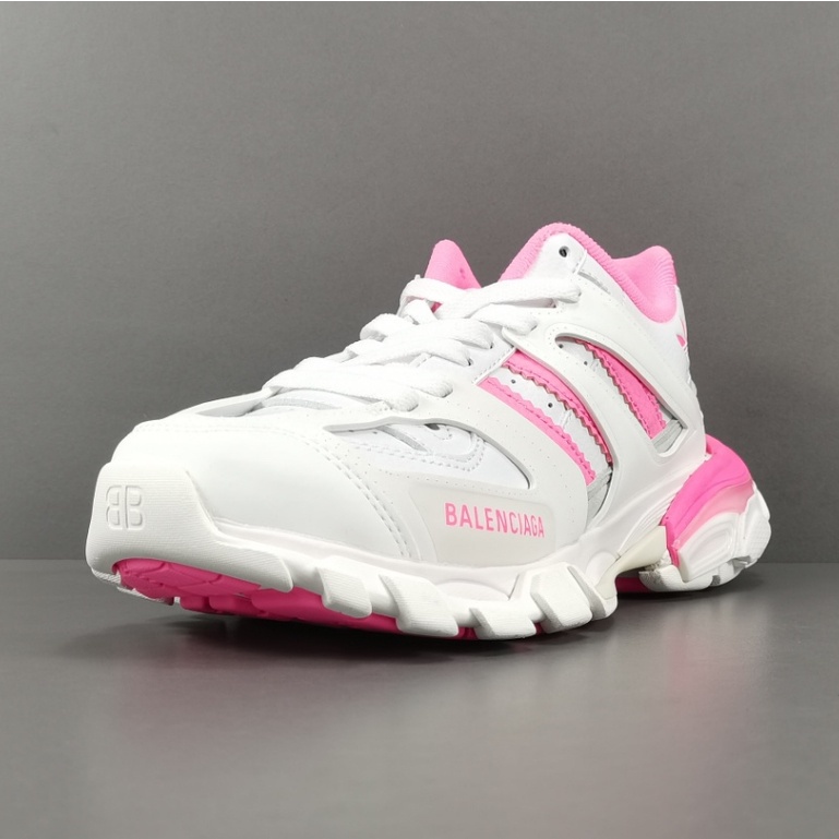 Adidas x BALENCIAGA Track Forum Trainers 3.0 รองเท้าผ้าใบลำลอง Clunky รองเท้าผ้าใบรองเท้าพ่อสีชมพู&amp;