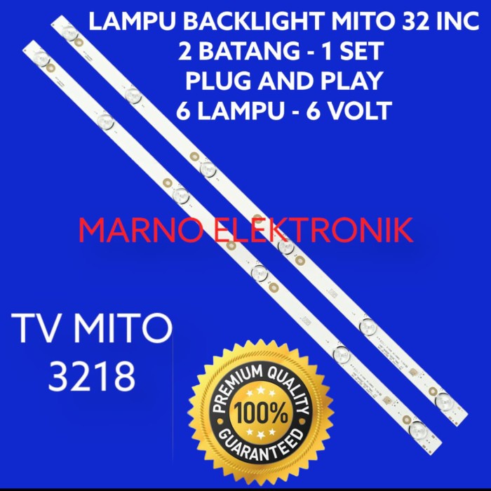อะไหล่ BACKLIGHT MITO 3218 BL MITO 3218 ORIGINAL 6 ปุ่ม 6VOLT