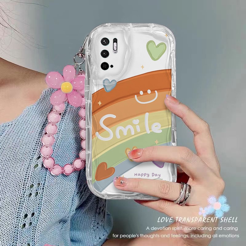 เคส Redmi NOTE 10 5G POCO M3 PRO 5G ดอกไม้ สายรัด เคสโทรศัพท์มือถือแบบนิ่ม ใส ลายดอกไม้ แฟชั่น สําหรับ