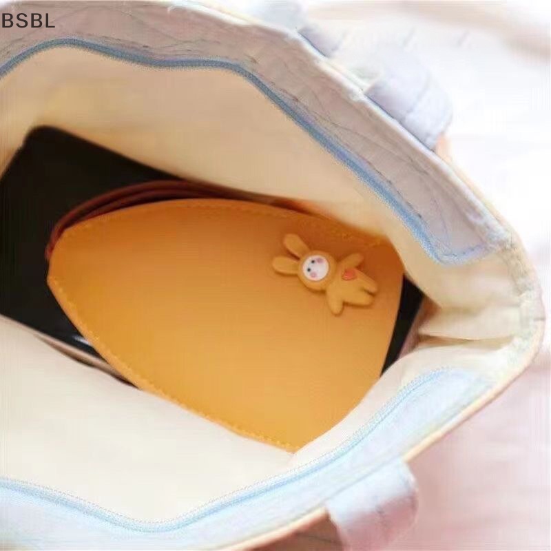 Bsbl เคสกุญแจรถยนต์ หนัง PU แบบดึงออก ลายการ์ตูนสัตว์น่ารัก ความจุขนาดใหญ่