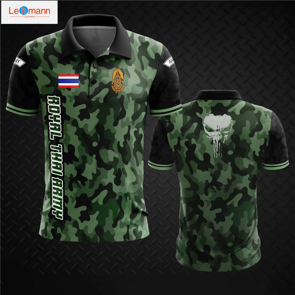 AT-11 เสื้อโปโลทหารม้า Cavalry งานพิมพ์ลาย