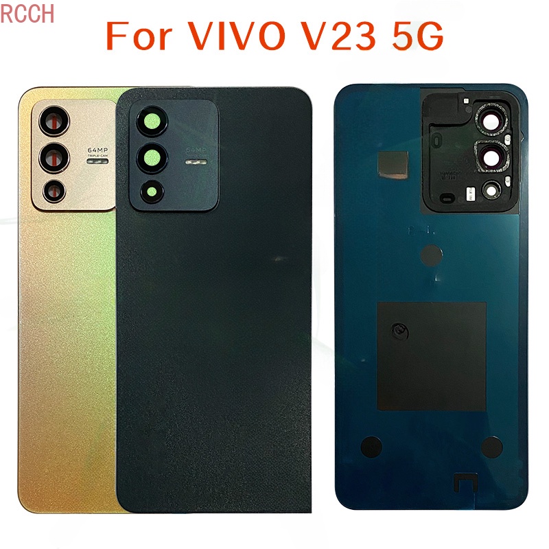 ใหม่ ฝาครอบแบตเตอรี่ ด้านหลัง พร้อมเลนส์กล้อง สําหรับ vivo v23 5G vivo v23 V2130