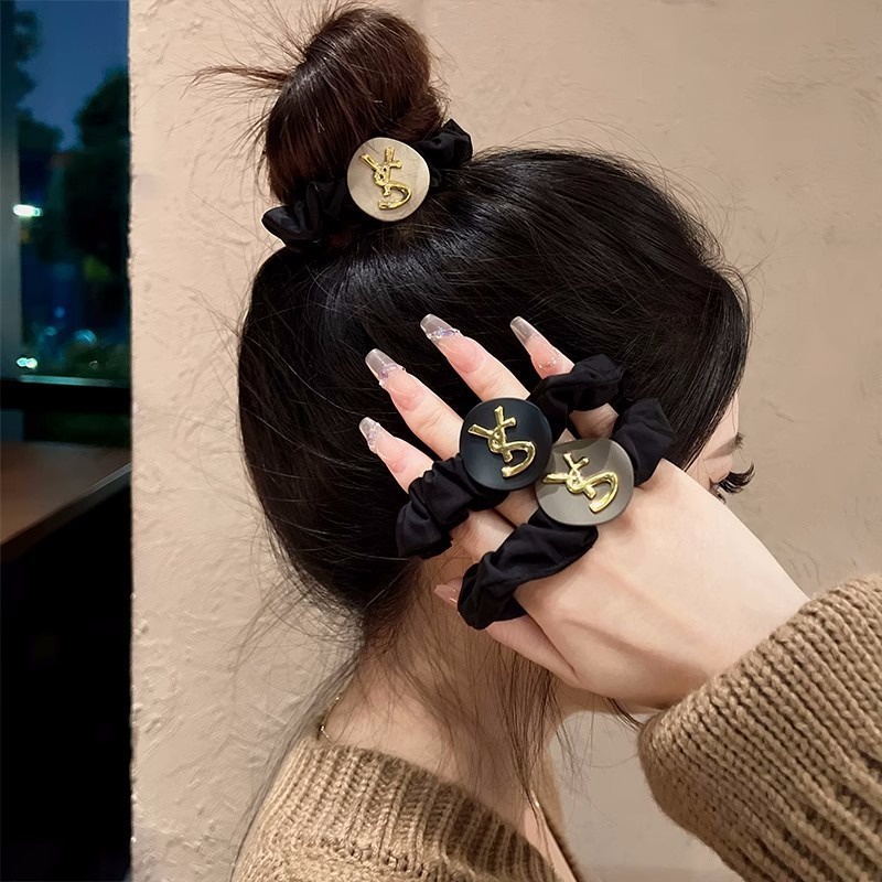 ยางรัดผม แบบยืดหยุ่นสูง พิมพ์ลายตัวอักษร ขนาดใหญ่ สไตล์เกาหลี ฝรั่งเศส หรูหรา เครื่องประดับ สําหรับผู้หญิง