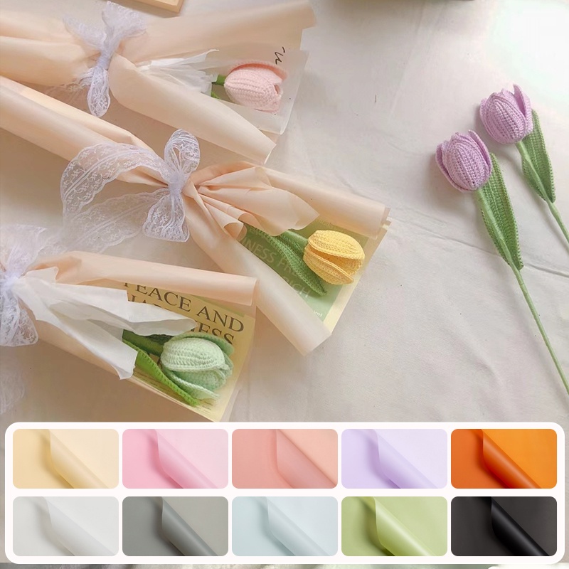 กระดาษห่อดอกไม้สีทึบกระดาษบรรจุดอกไม้กันน้ําอุปกรณ์วันวาเลนไทน์ของขวัญวันเด็กผู้หญิง - รูปที่ 5